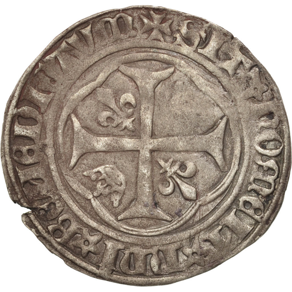 France, Charles VIII, Blanc à la couronne, Rouen, Duplessy 587