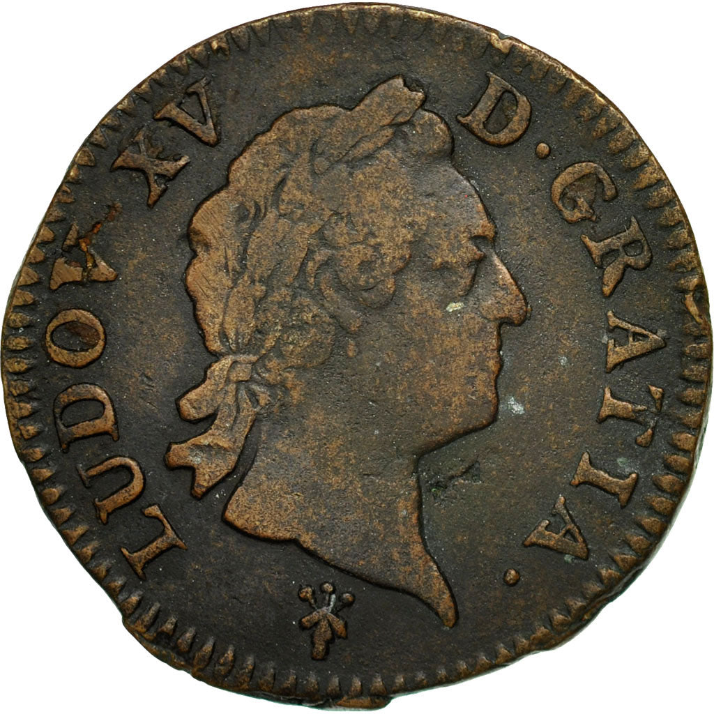 Monnaie, France, Louis XV, Sol à la vieille tête, Sol, 1770, Reims, TB+