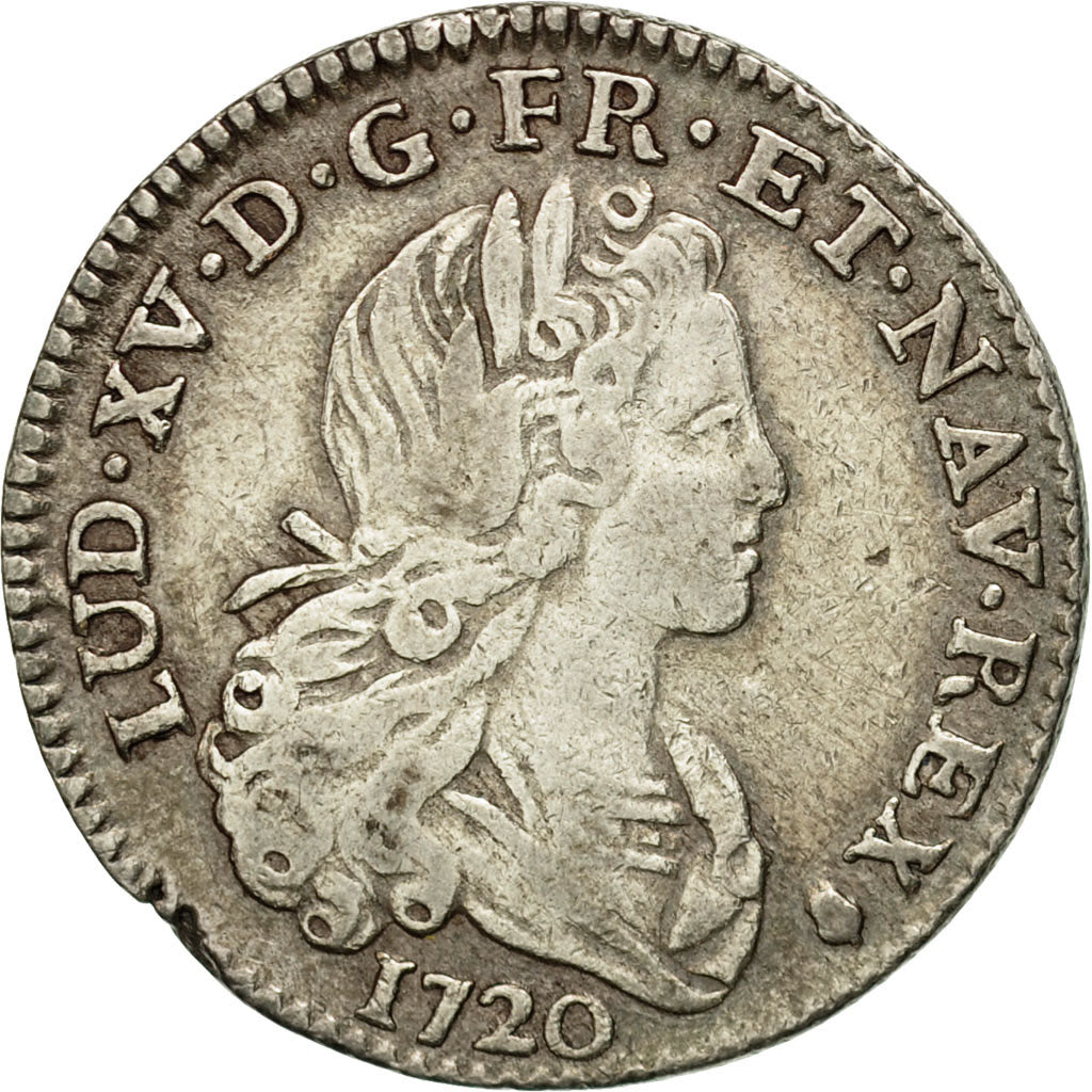 Münze, Frankreich, Louis XV, Petit Louis d'argent (3 livres), 1/3 Ecu, 1720