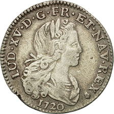 Münze, Frankreich, Louis XV, Petit Louis d'argent (3 livres), 1/3 Ecu, 1720