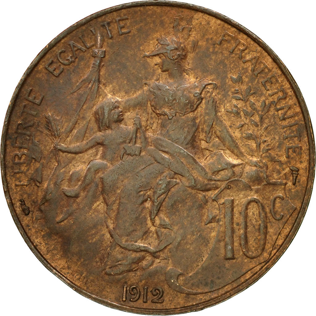 Coin, France, Dupuis, 10 Centimes, 1912, Paris, AU(55-58), Bronze, KM:843