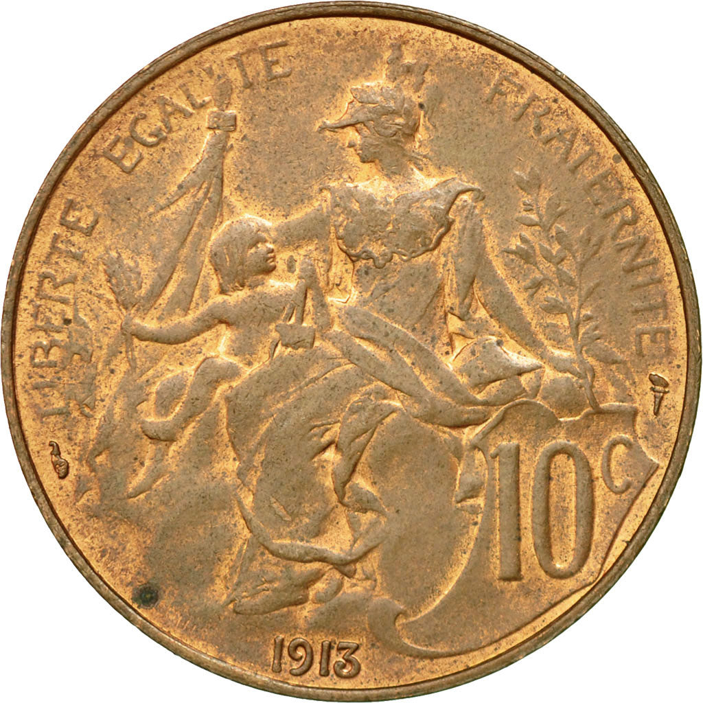 Coin, France, Dupuis, 10 Centimes, 1913, Paris, MS(60-62), Bronze, KM:843