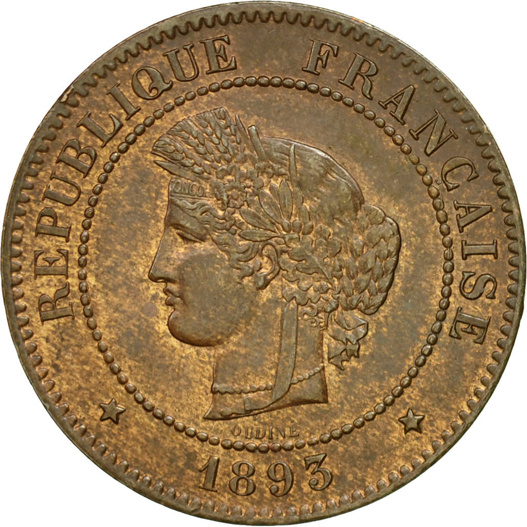 Monnaie, France, Cérès, 5 Centimes, 1893, Paris, SUP, Bronze, KM:821.1