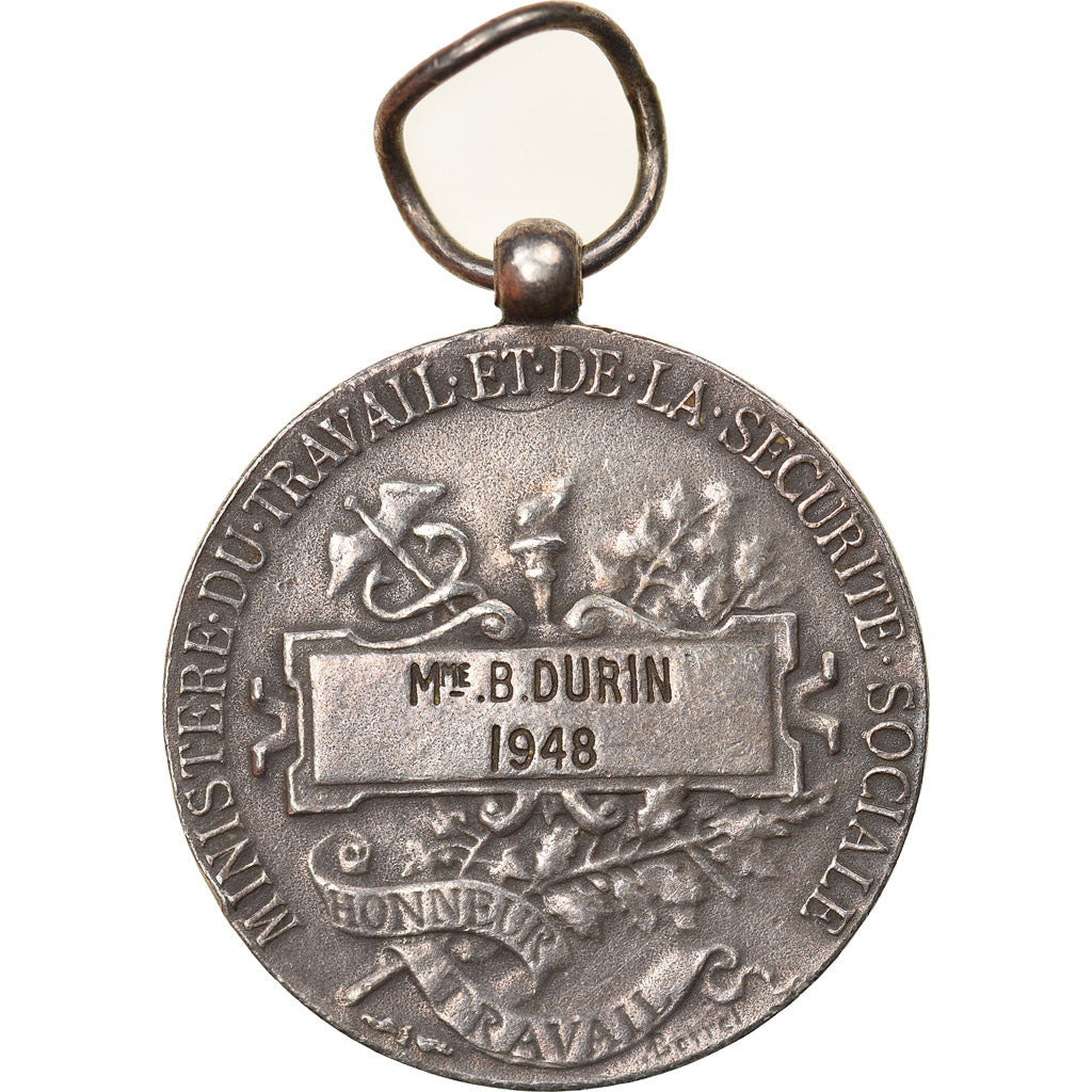 France, Médaille d'honneur du travail, Medal, 1948, Very Good Quality