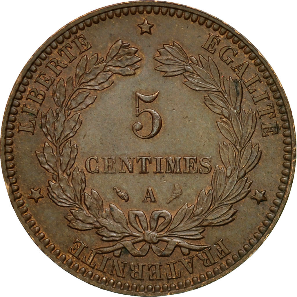 Coin, France, Cérès, 5 Centimes, 1898, Paris, AU(55-58), Bronze, KM:821.1