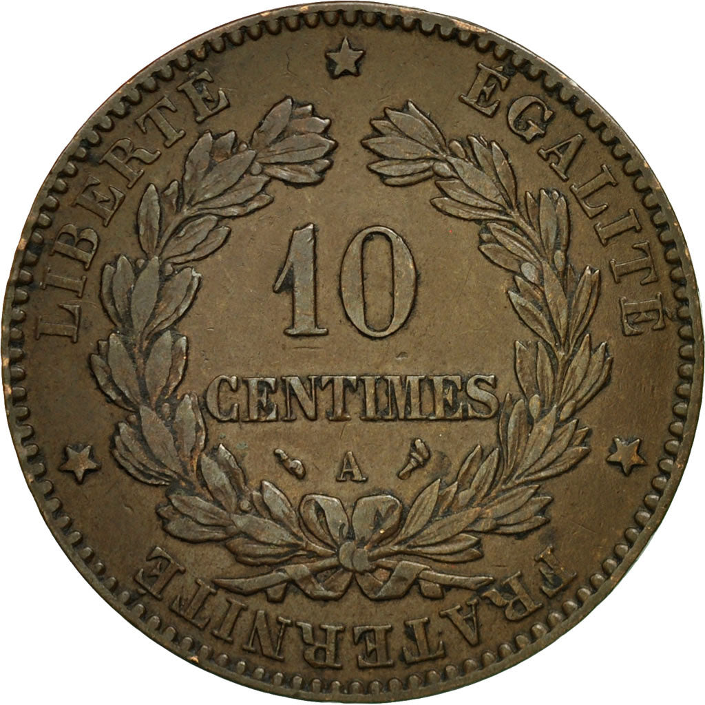 Monnaie, France, Cérès, 10 Centimes, 1897, Paris, TTB, Bronze, KM:815.1