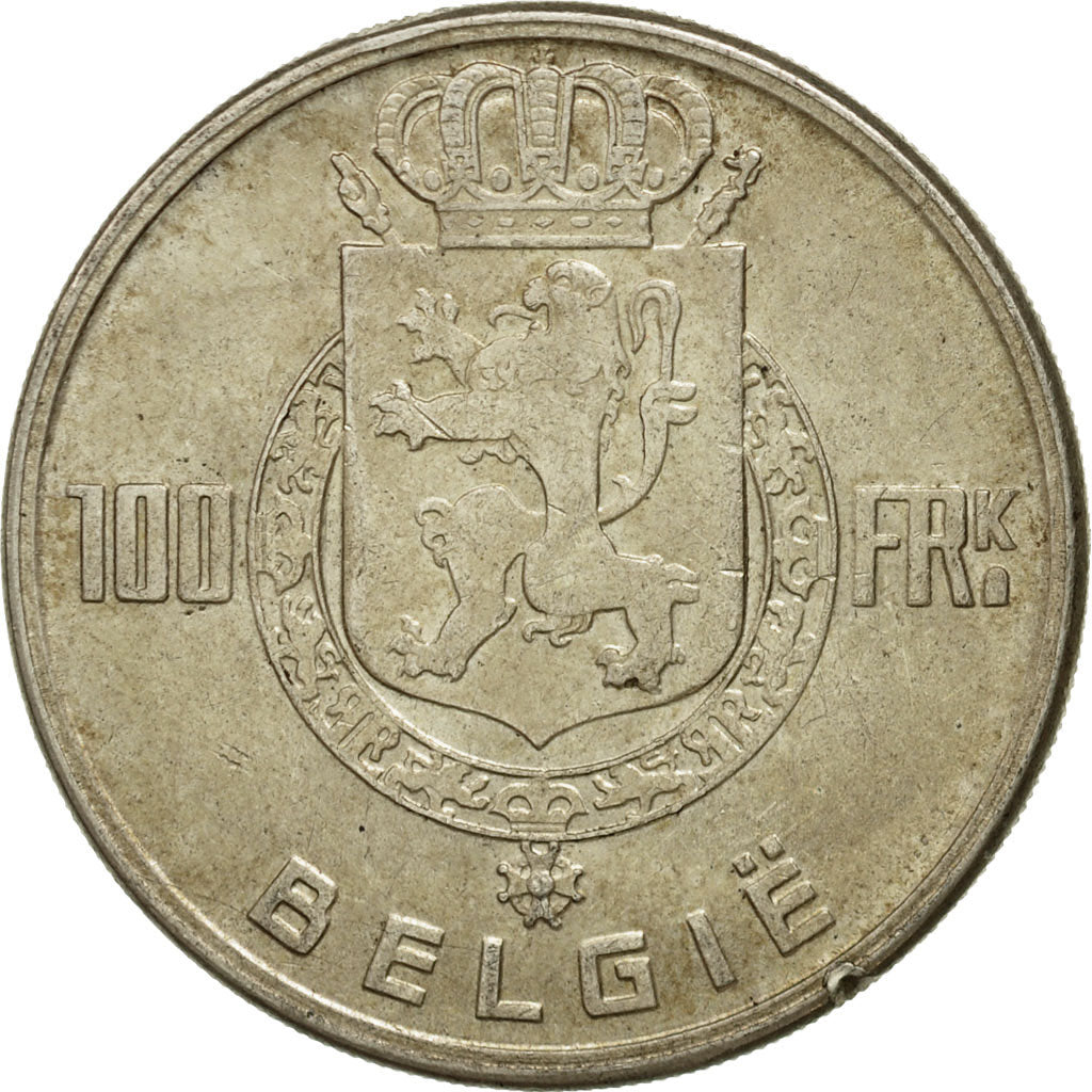 Coin, Belgium, 100 Francs, 100 Frank, 1949, EF(40-45), Silver, KM:139.1