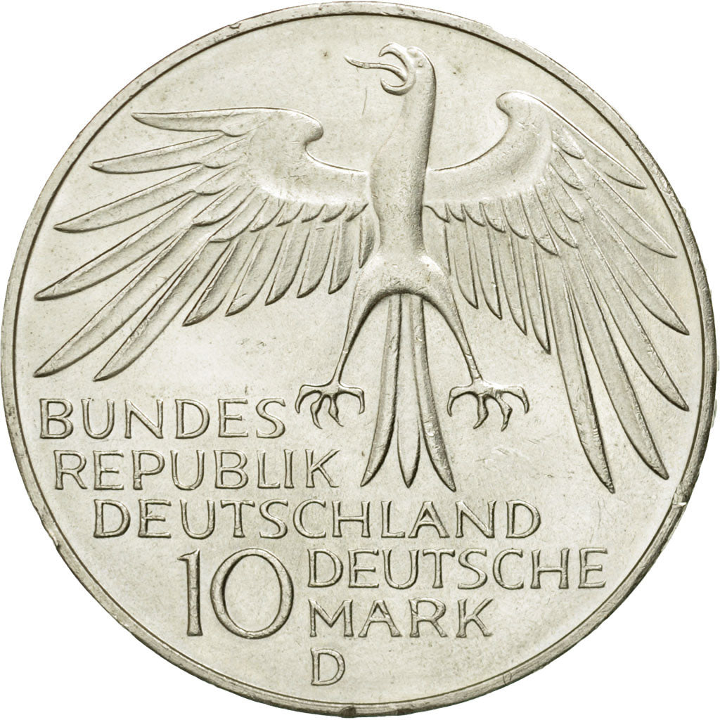 Coin, GERMANY - FEDERAL REPUBLIC, 10 Mark, 1972, Munich, AU(55-58), Silver