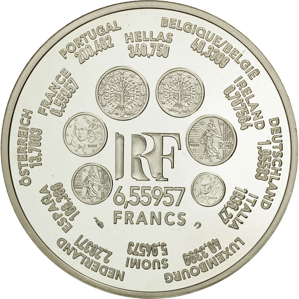 Coin, France, 6.55957 Francs, 2001, MS(64), Silver, KM:1265.2, Gadoury:C298