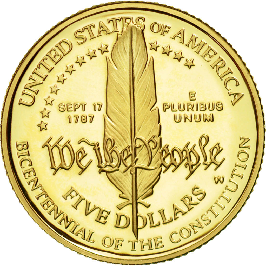 Coin, United States, $5, Half Eagle, 1987, U.S. Mint, West Point, MS(65-70)