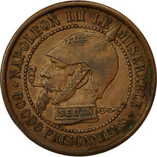 Coin, France, 5 Centimes, 1870, EF(40-45), Bronze