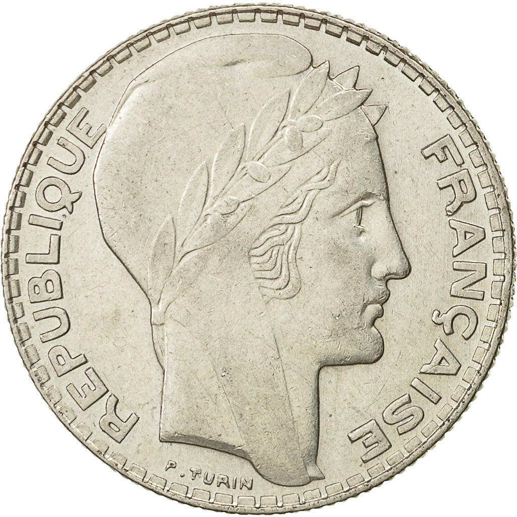 Coin, France, Turin, 10 Francs, 1937, Paris, EF(40-45), Silver, KM:878