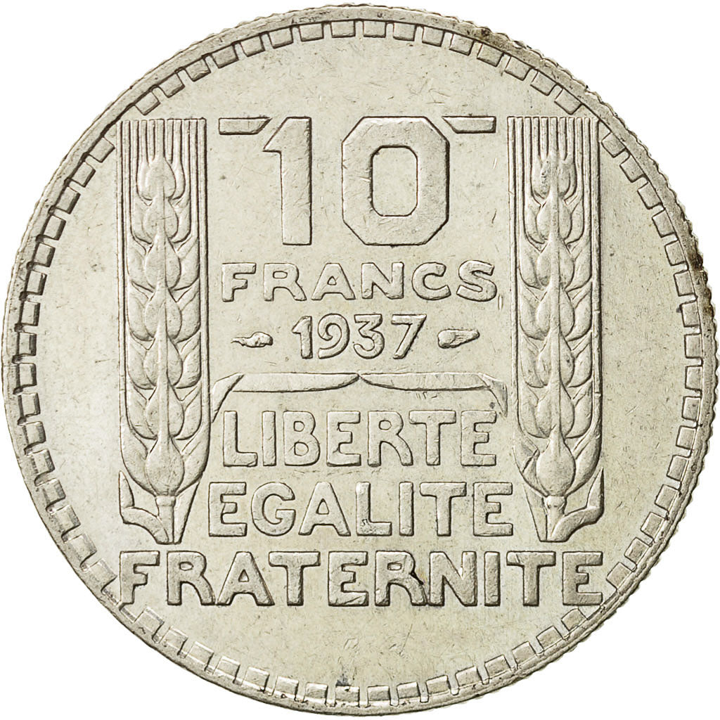 Coin, France, Turin, 10 Francs, 1937, Paris, EF(40-45), Silver, KM:878