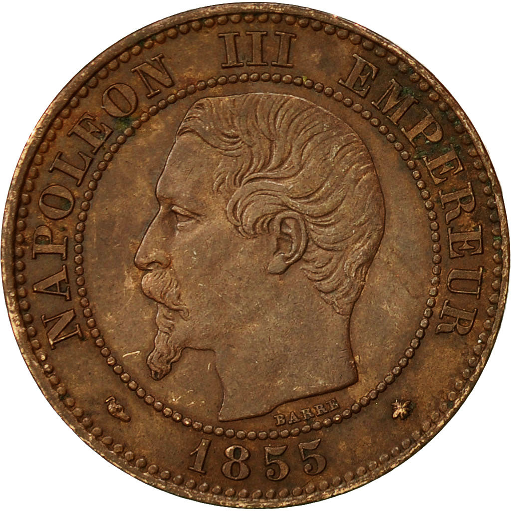 Monnaie, France, Napoleon III, Napoléon III, 2 Centimes, 1855, Strasbourg, TTB