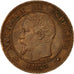 Moneda, Francia, Napoleon III, Napoléon III, 2 Centimes, 1855, Strasbourg, MBC