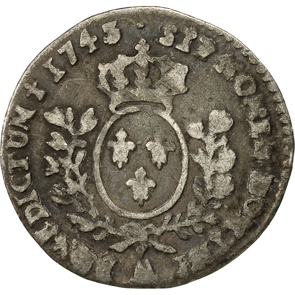 Monnaie, France, Louis XV, 1/20 Écu au bandeau (6 sols), 1/20 Ecu, 1743, Metz