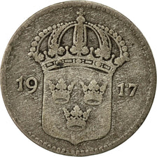 Coin, Sweden, Gustaf V, 10 Öre, 1917, EF(40-45), Silver, KM:780