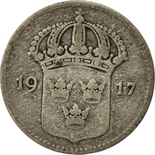 Monnaie, Suède, Gustaf V, 10 Öre, 1917, TTB, Argent, KM:780