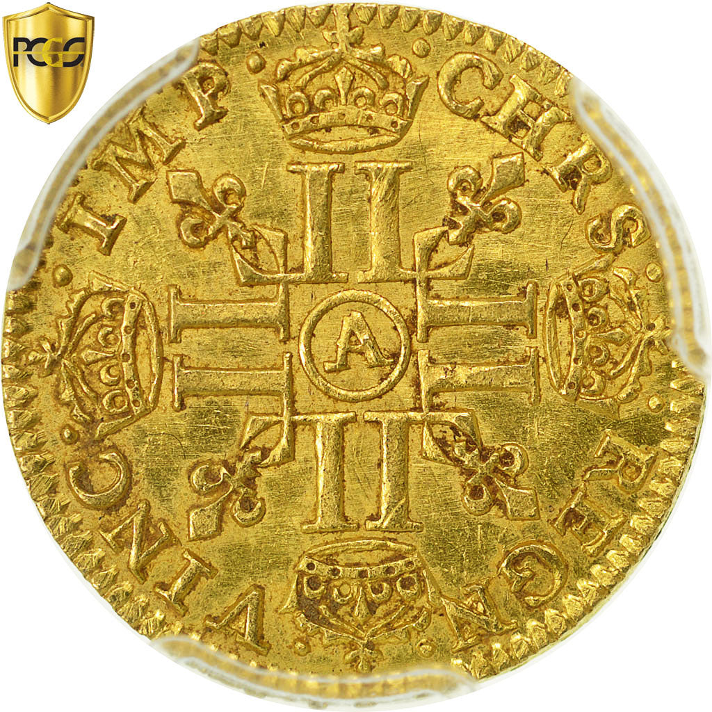 Münze, Frankreich, Louis XIII, 1/2 Louis d'or, 1642, Paris, PCGS, MS63, UNZ