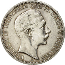 Coin, German States, PRUSSIA, Wilhelm II, 3 Mark, 1910, Berlin, EF(40-45)