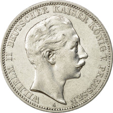 Coin, German States, PRUSSIA, Wilhelm II, 3 Mark, 1910, Berlin, EF(40-45)
