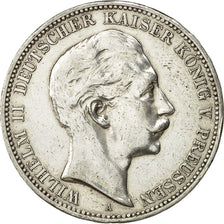 Coin, German States, PRUSSIA, Wilhelm II, 3 Mark, 1911, Berlin, EF(40-45)