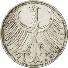 Moneta, GERMANIA - REPUBBLICA FEDERALE, 5 Mark, 1957, Hamburg, BB, Argento