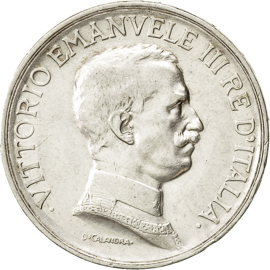 Coin, Italy, Vittorio Emanuele III, Lira, 1917, Rome, EF(40-45), Silver, KM:57
