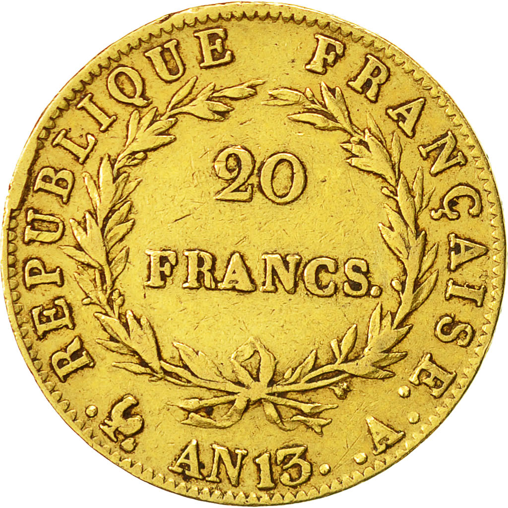 Monnaie, France, Napoléon I, 20 Francs, 1804, Paris, TTB, Or, KM:663.1
