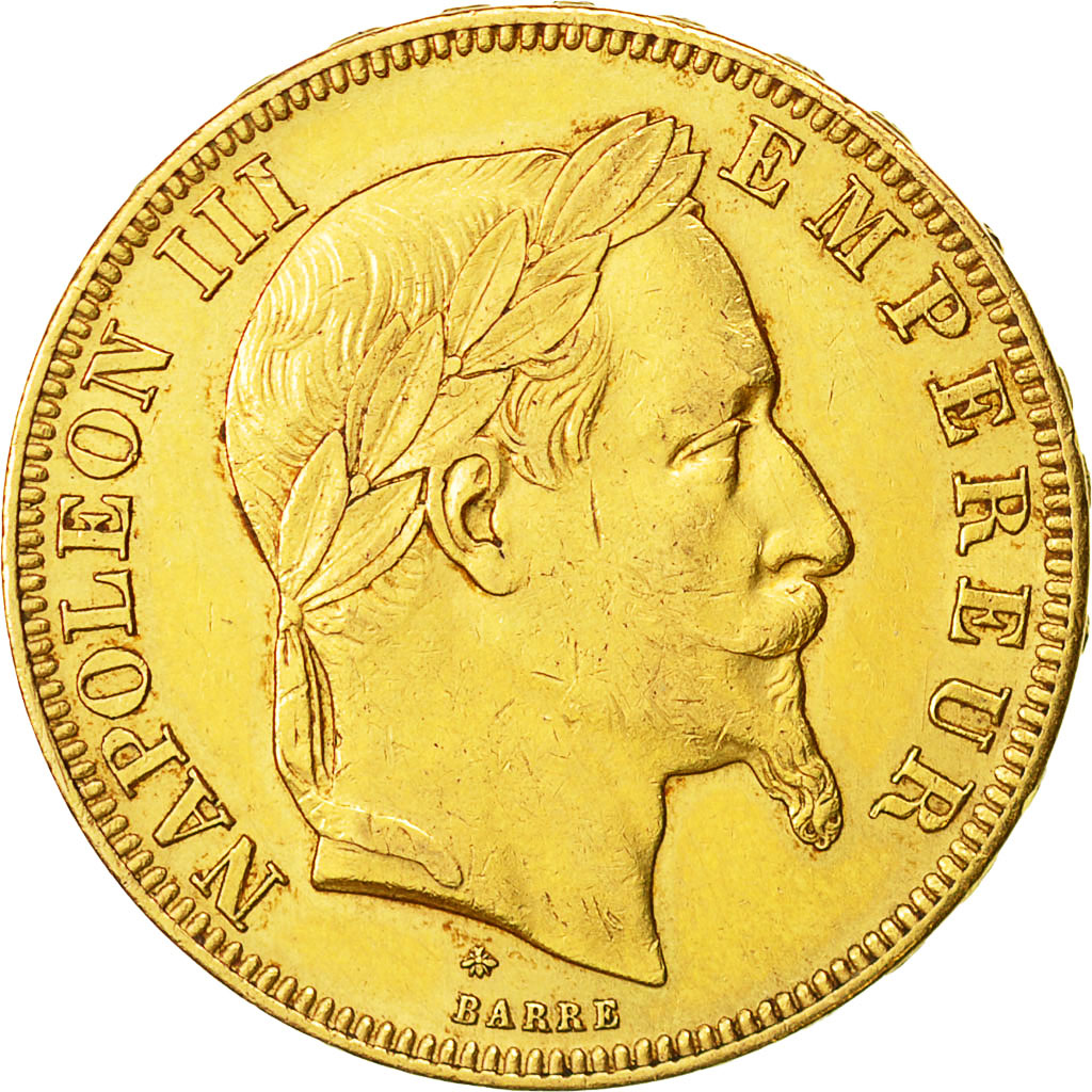 Coin, France, Napoleon III, Napoléon III, 50 Francs, 1866, Paris, EF(40-45)