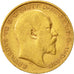 Coin, Great Britain, Edward VII, 1/2 Sovereign, 1907, EF(40-45), Gold, KM:804
