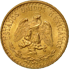 Coin, Mexico, 2 Pesos, 1945, Mexico City, Restrike, MS(60-62), Gold, KM:461