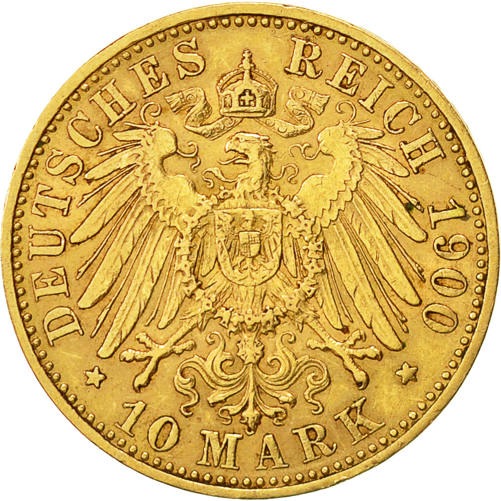 Coin, German States, PRUSSIA, Wilhelm II, 10 Mark, 1900, Berlin, EF(40-45)