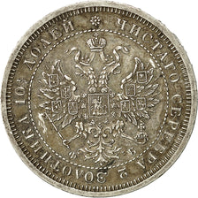 Munten, Rusland, Alexander II, Poltina, 1/2 Rouble, 1859, Saint-Petersburg, ZF+