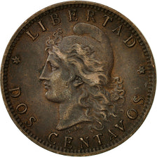 Coin, Argentina, 2 Centavos, 1895, EF(40-45), Bronze, KM:33