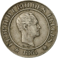Coin, Belgium, Leopold I, 20 Centimes, 1861, EF(40-45), Copper-nickel, KM:20