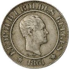 Moneda, Bélgica, Leopold I, 20 Centimes, 1861, MBC, Cobre - níquel, KM:20
