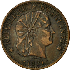 Coin, Haiti, 2 Centimes, 1881, EF(40-45), Bronze, KM:43
