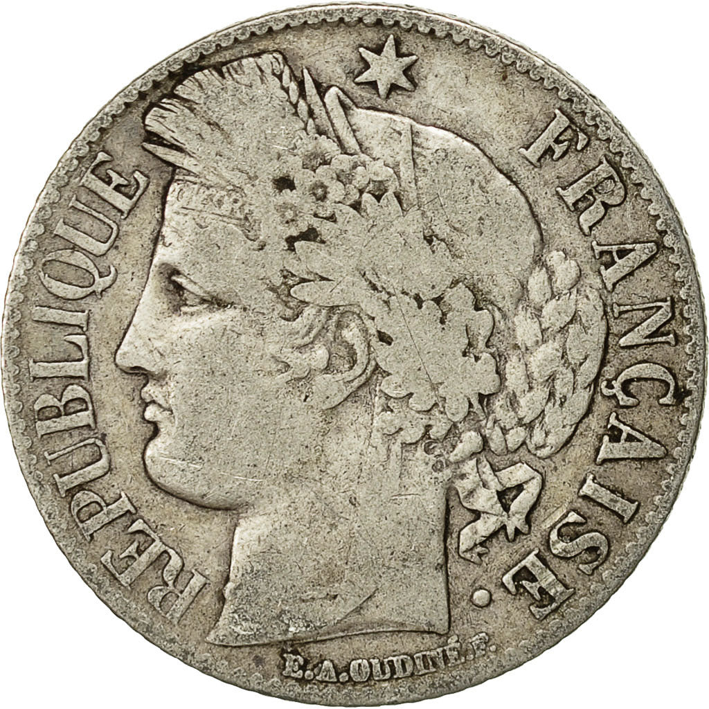 Coin, France, Cérès, Franc, 1887, Paris, VF(20-25), Silver, KM:822.1