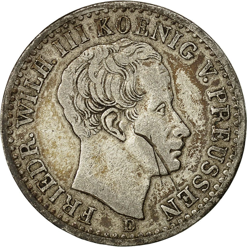 Coin, German States, PRUSSIA, Friedrich Wilhelm III, 1/6 Thaler, 1840