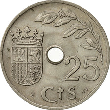Coin, Spain, 25 Centimos, 1937, Vienna, AU(55-58), Copper-nickel, KM:753