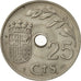 Coin, Spain, 25 Centimos, 1937, Vienna, AU(55-58), Copper-nickel, KM:753