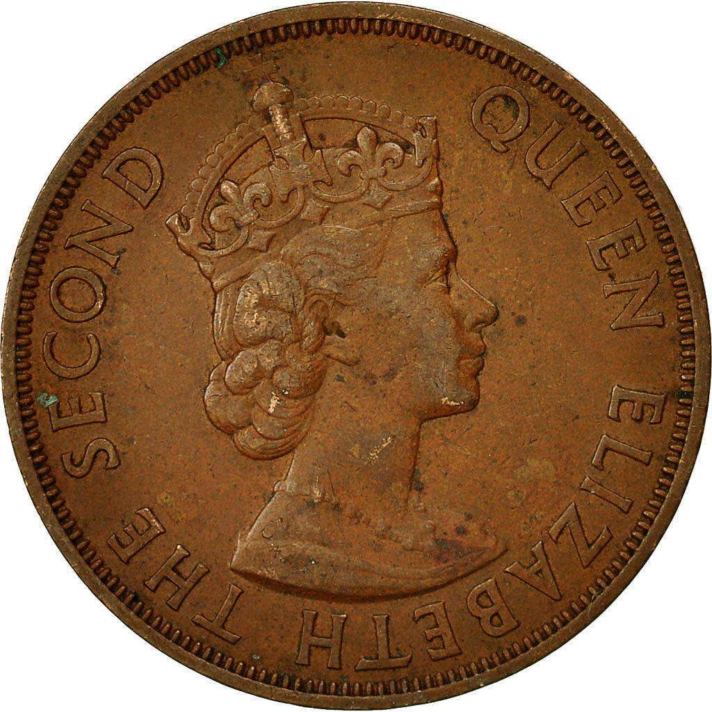 Coin, East Caribbean States, Elizabeth II, 2 Cents, 1958, EF(40-45), Bronze