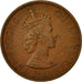 Coin, East Caribbean States, Elizabeth II, 2 Cents, 1958, EF(40-45), Bronze
