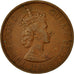 Monnaie, Etats des caraibes orientales, Elizabeth II, 2 Cents, 1958, TTB