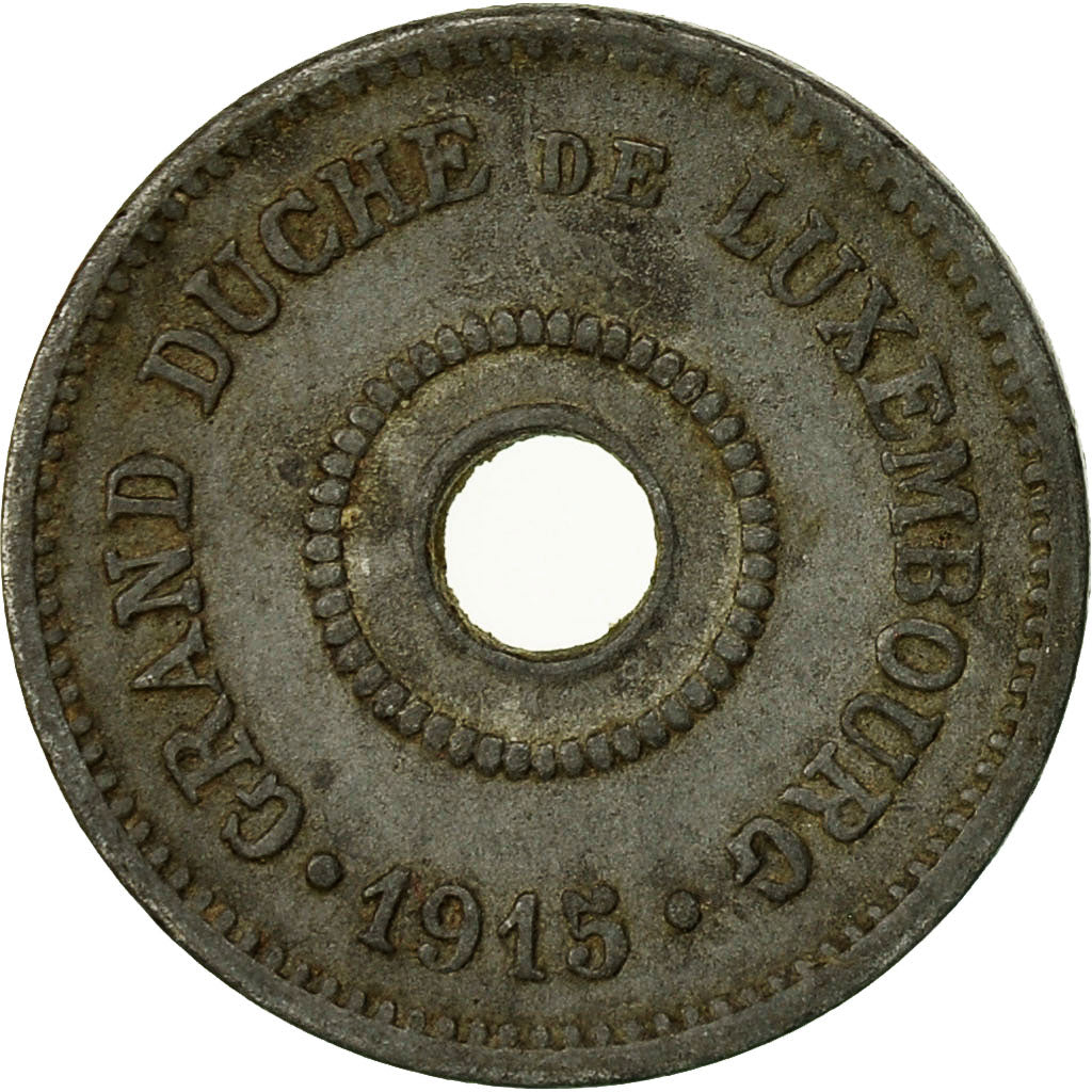 Coin, Luxembourg, Marie Adelaide, 10 Centimes, 1915, EF(40-45), Zinc, KM:28