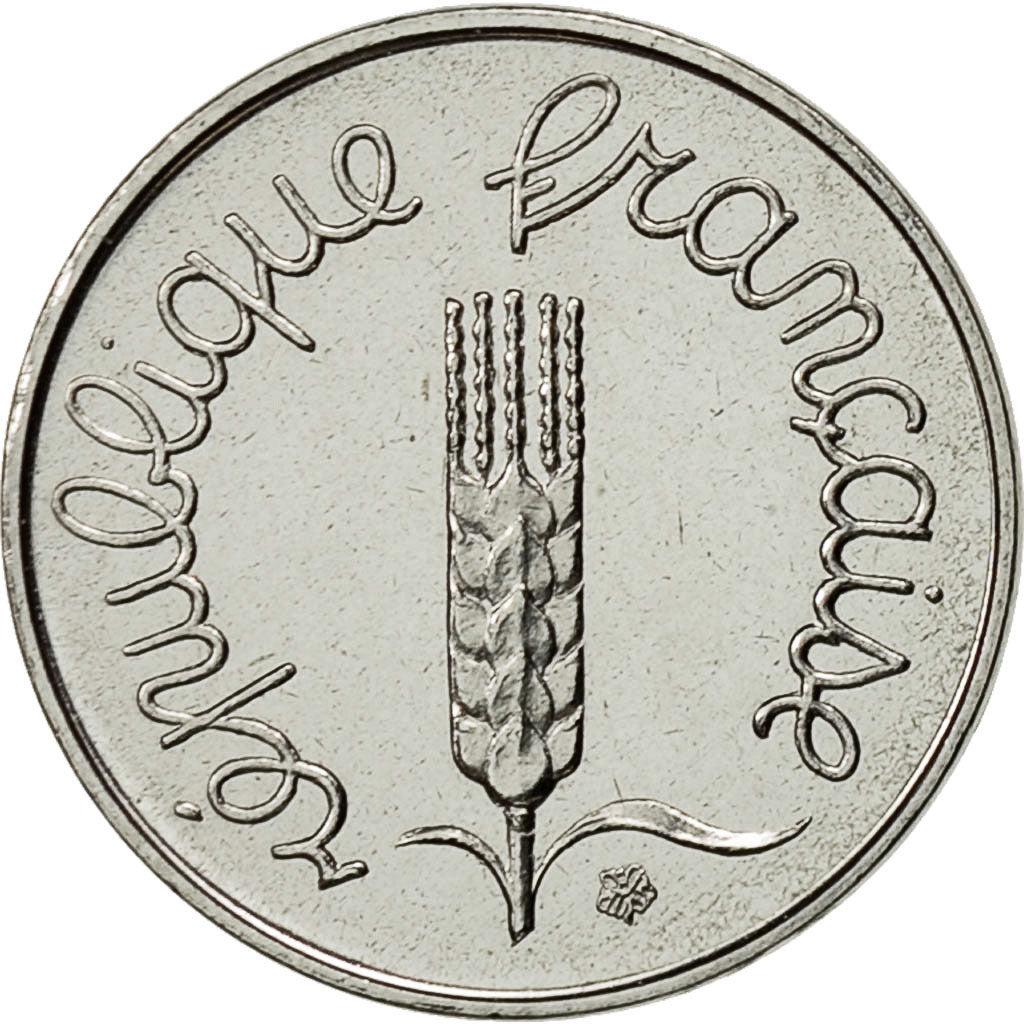Moneda, Francia, Épi, Centime, 1980, Paris, FDC, Acero inoxidable, KM:928