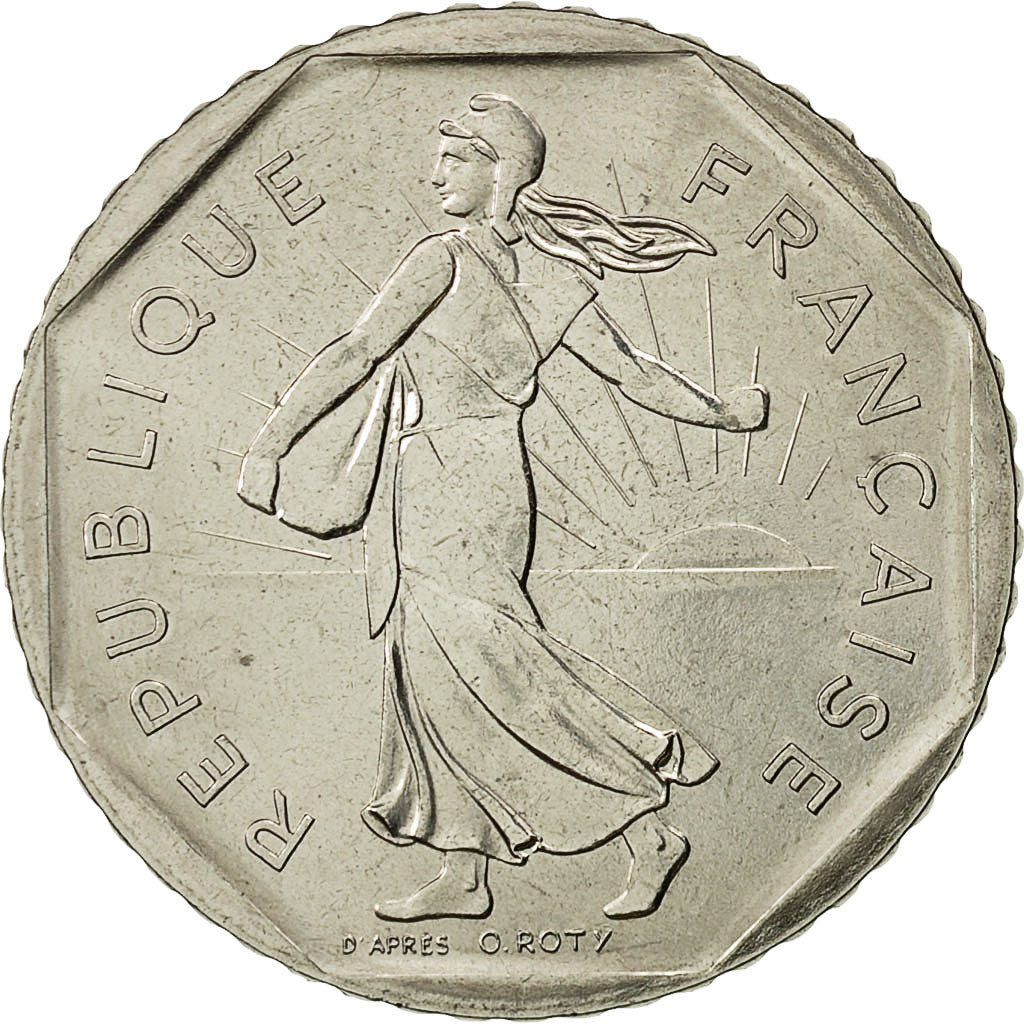 Moneta, Francja, Semeuse, 2 Francs, 1980, MS(65-70), Nikiel, KM:942.1