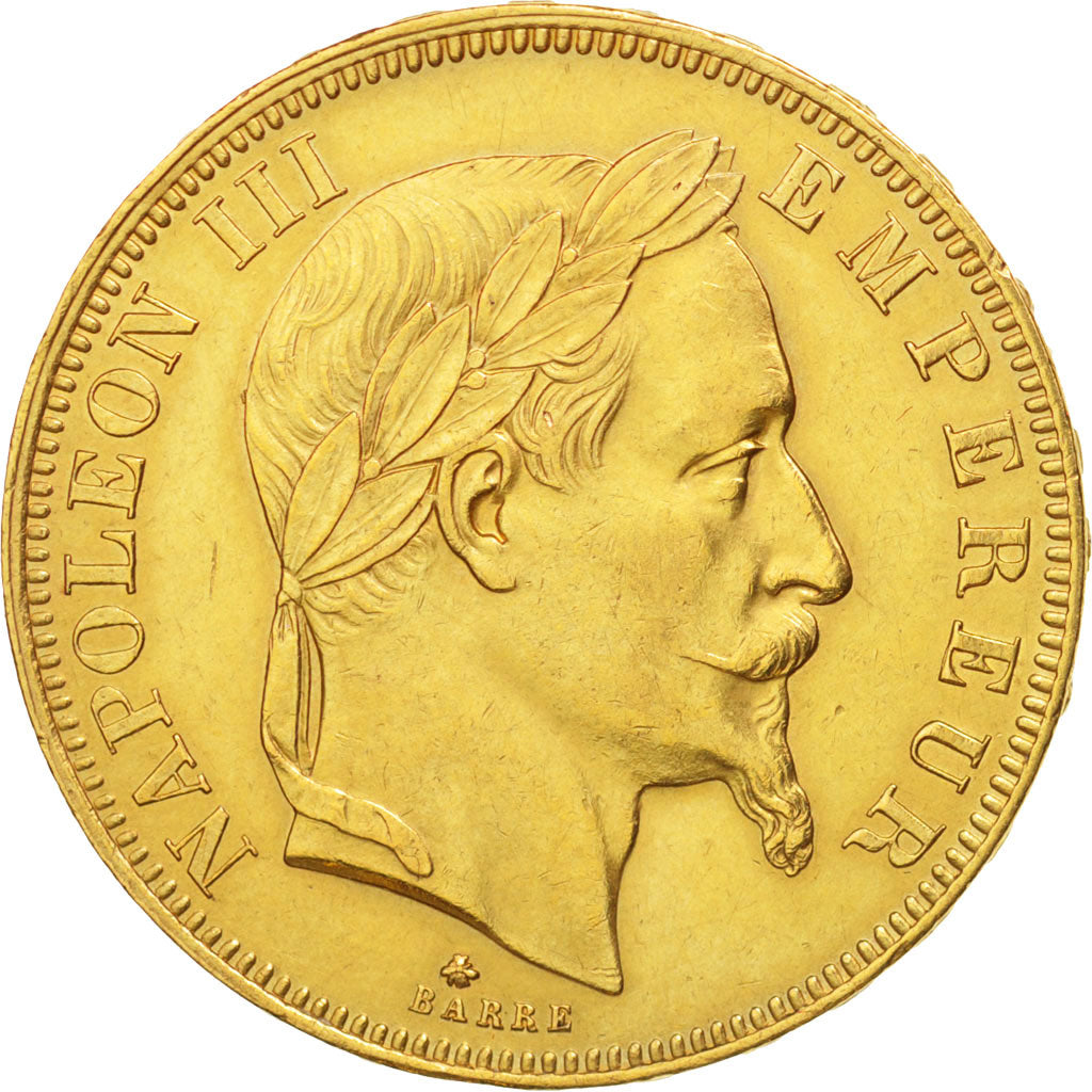 France, Napoléon III, 50 Francs, 1865 A, Paris, Or, KM:804.1