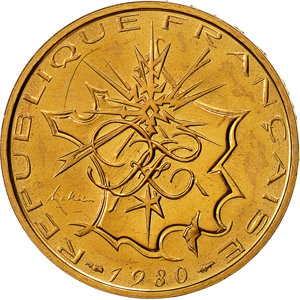 Coin, France, Mathieu, 10 Francs, 1980, MS(65-70), Nickel-brass, KM:940